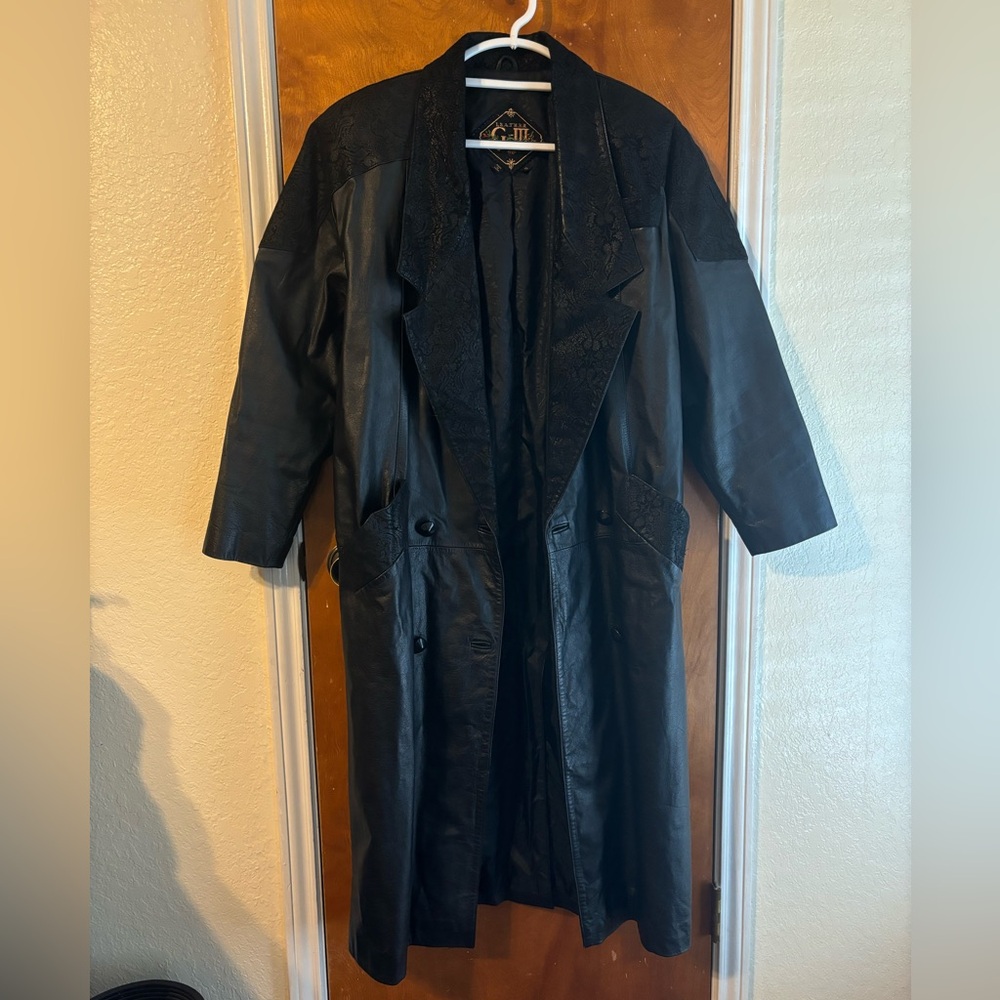 Vintage 100% Leather Coat